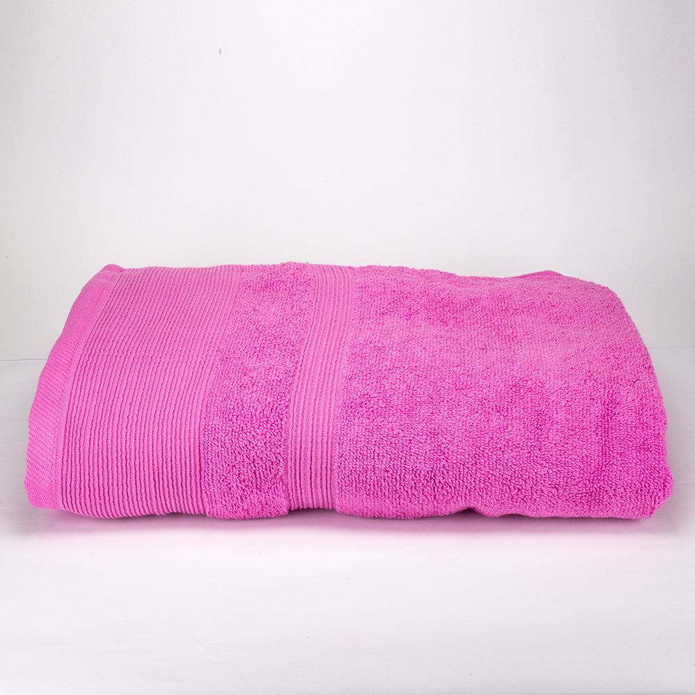 3+3+1 Darčeková Sada Nadrozmerných Uterákov zo 100% Mikrobavlny, 500 GSM, Fuchsiovo Ružová
