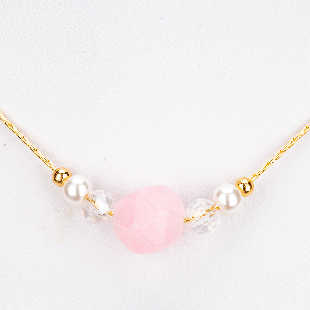 Pozlátené Zliatinové Sada s Turmalínom ( Náhrdelník+Náušnice+Náramok )