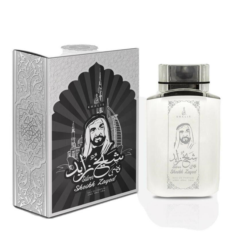 100 ml Eau de Perfume SHEIKH ZAYED SILVER Pižmová Sladká Vôňa pre Mužov