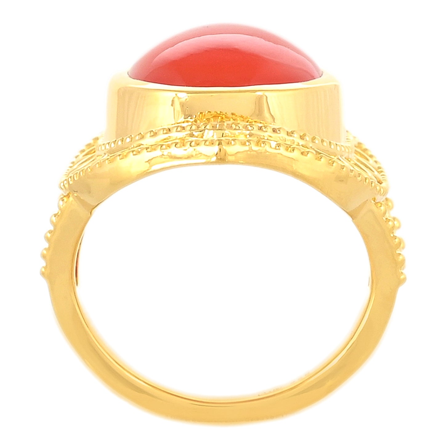 Pozlátený Strieborný Prsteň s Karneolom