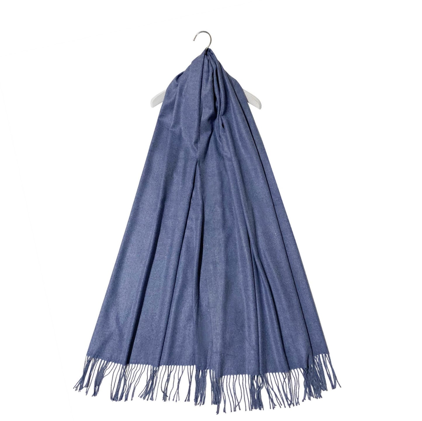 Šál-šatka zo 100% Pravého Pashmina Kašmíru, 70 cm x 170 cm, džínsová farba