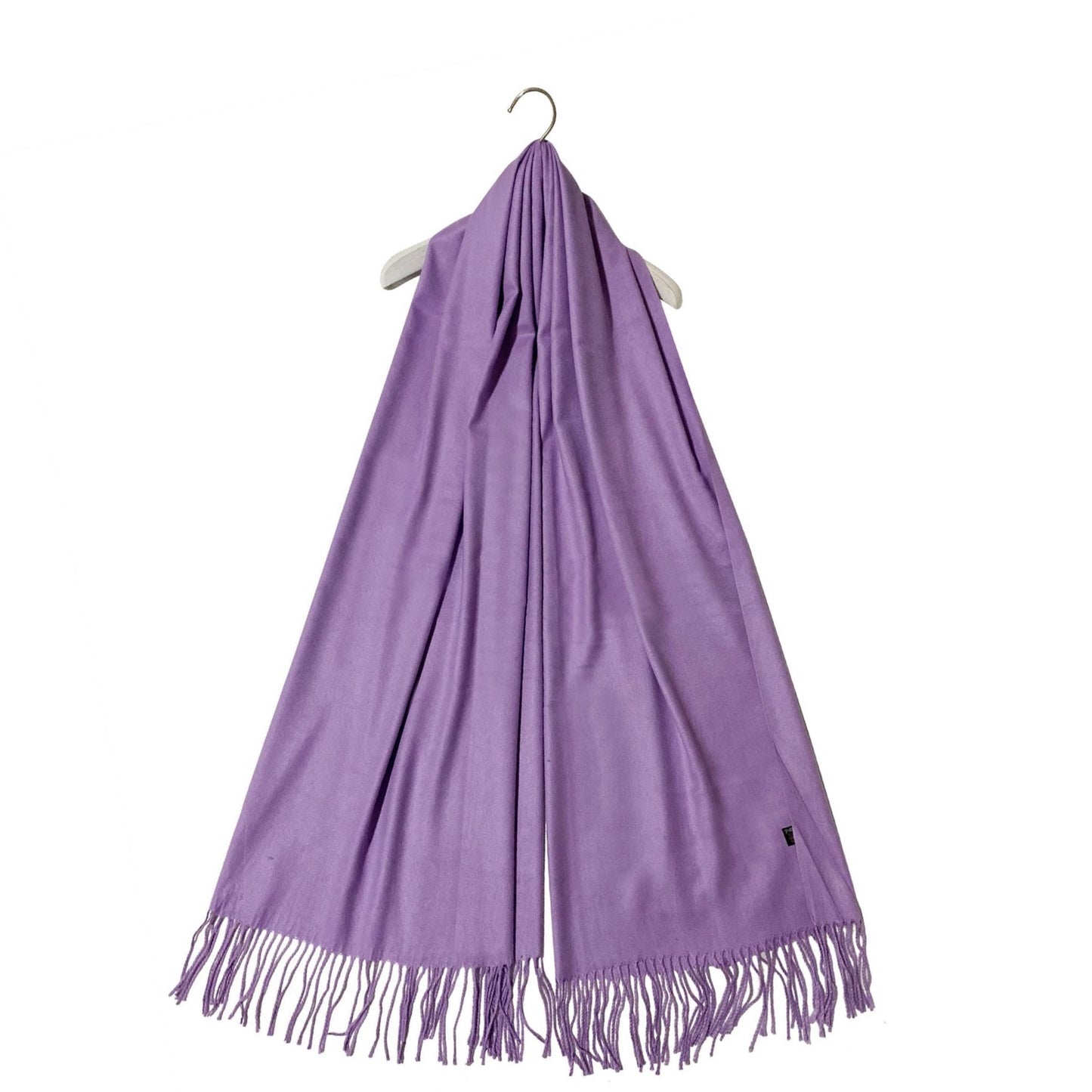 Šál zo 100% Pashmina Kašmíru, 70 cm x 170 cm, Super mäkký, Svetlo Fialový