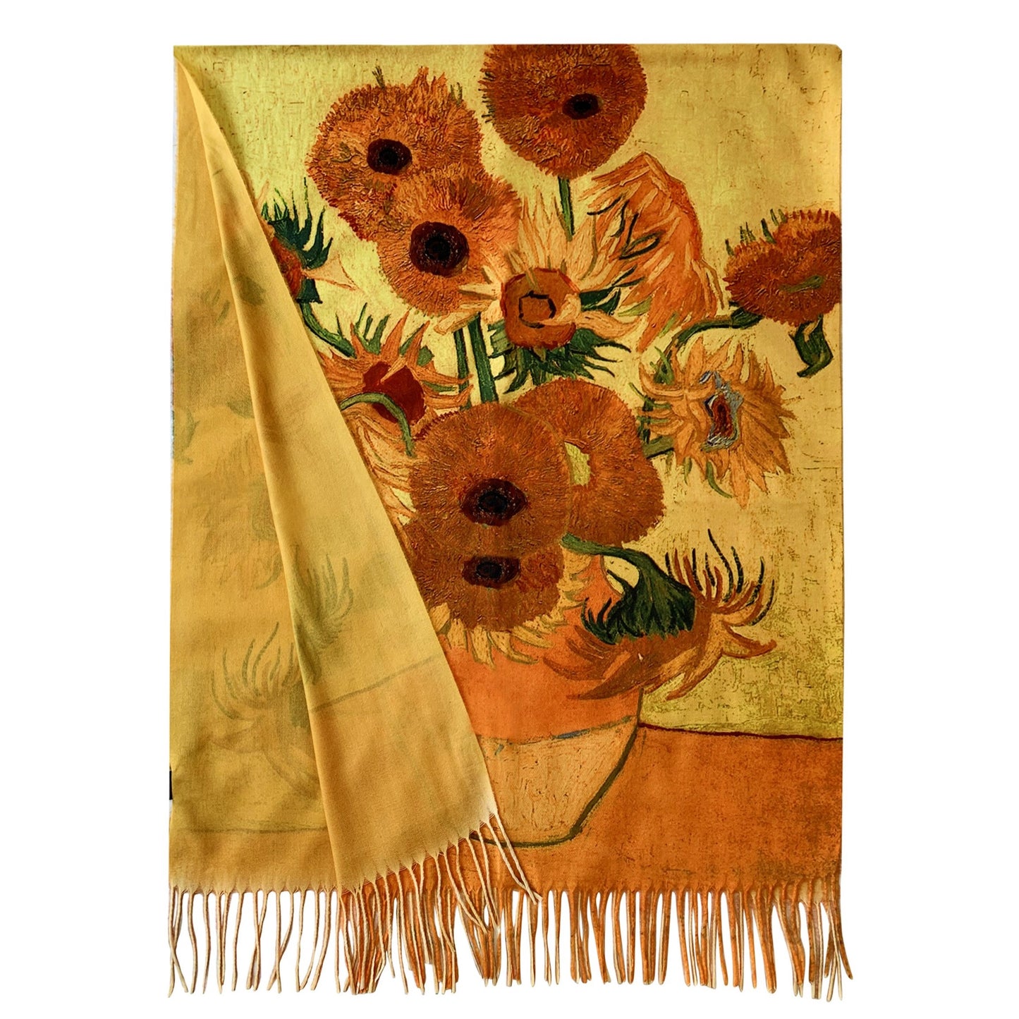 Vlnený šál-šatka, 70 cm x 180 cm, Van Gogh - Sunflowers