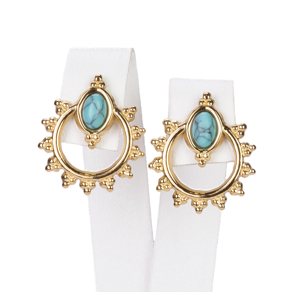 Pozlátené Zliatinové Sada s Perzským Tyrkysom