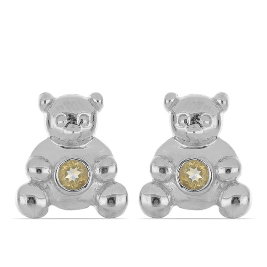 Strieborné Náušnice s Uralským Citrínom