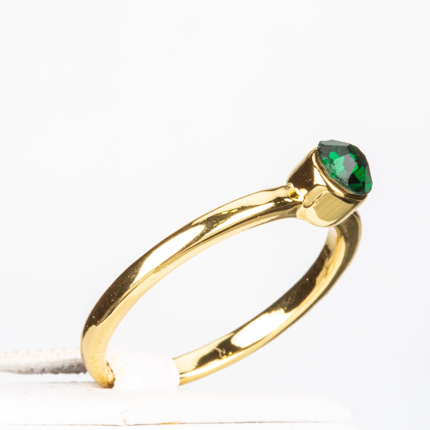 Pozlátené Zliatinové Sada s Červeným Emporia® Krištáľom ( Prsteň )