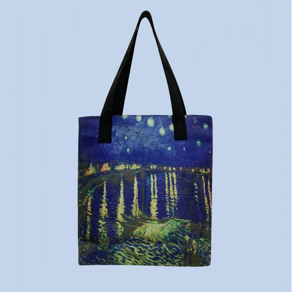 Nákupná taška, Van Gogh - Starry Night Over The Rhone, 38 cm x 10 cm x 36 cm - KlenotTV.sk