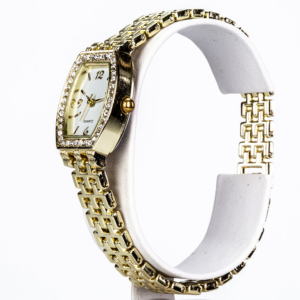 Pozlátené Zliatinové Sada s Bielym Emporia® Krištáľom ( Náramok )