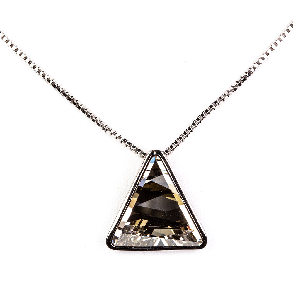 Pozlátené Zliatinové Sada s Čiernym Emporia® Krištáľom ( Náušnice+Prívesok ) 2 