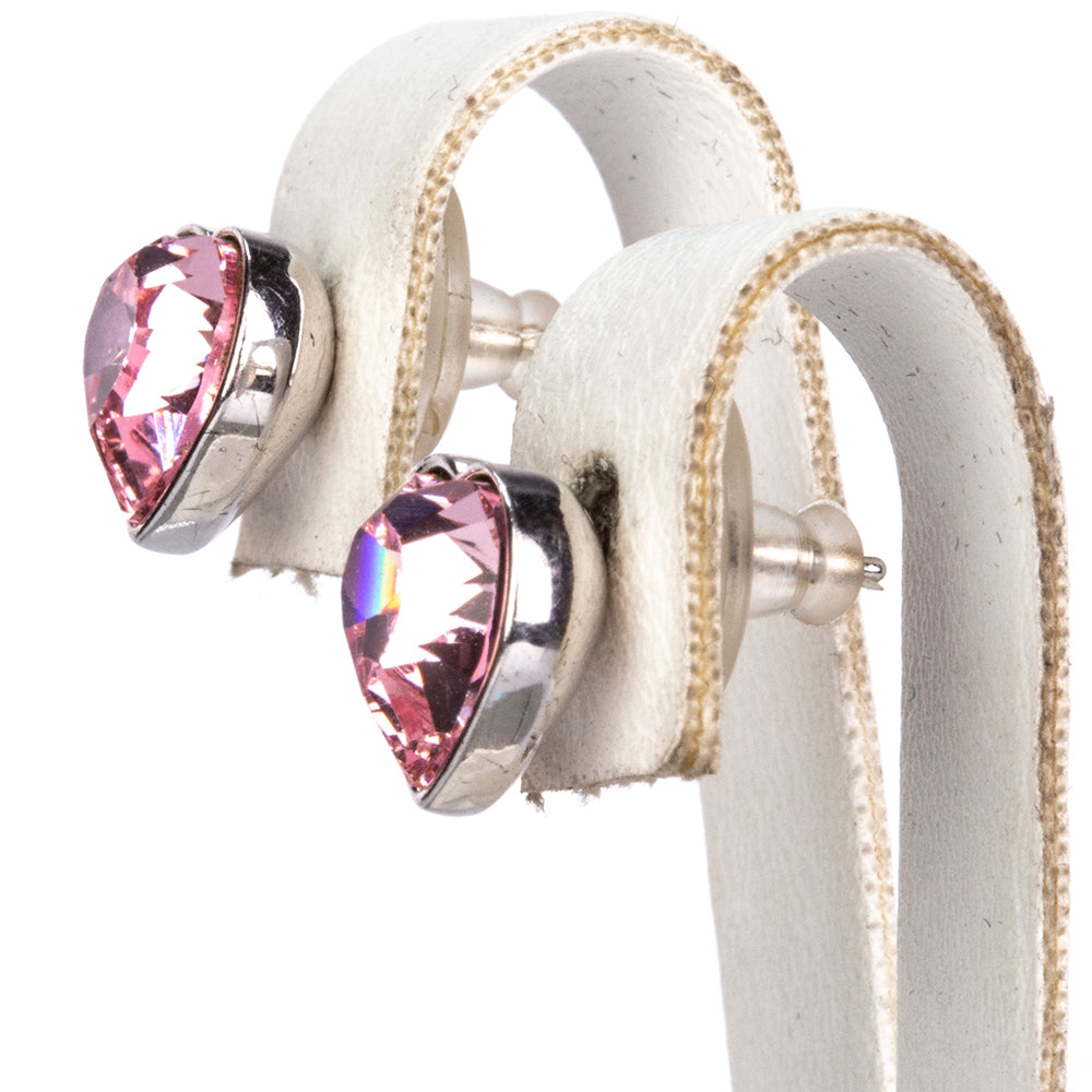 Pozlátené Zliatinové Sada s Bielym Emporia® Krištáľom a Ružovým Emporia® Krištáľom ( Náušnice+Náramok )