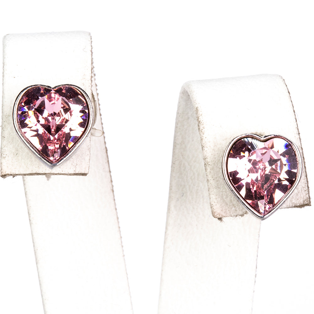 Pozlátené Zliatinové Sada s Bielym Emporia® Krištáľom a Ružovým Emporia® Krištáľom ( Náušnice+Náramok ) 4 