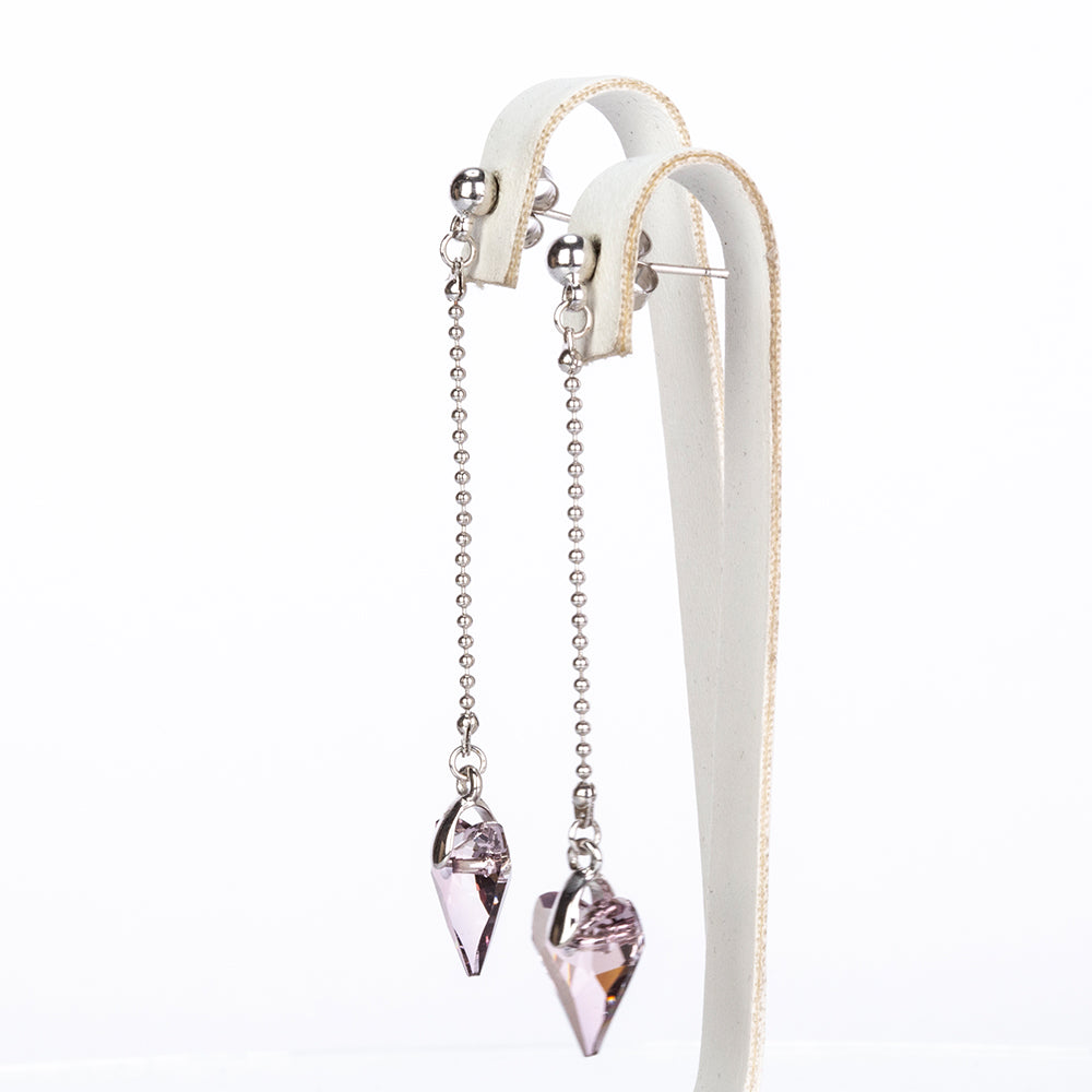 Pozlátené Zliatinové Sada s Fialovým Emporia® Krištáľom ( Náušnice+Prívesok )