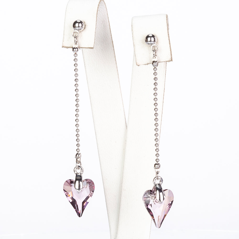 Pozlátené Zliatinové Sada s Fialovým Emporia® Krištáľom ( Náušnice+Prívesok ) 4 