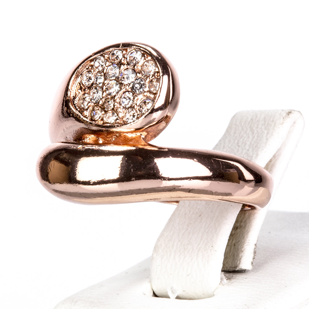 Pozlátené Zliatinové Sada s Bielym Emporia® Krištáľom ( Náhrdelník+Náušnice+Prsteň ) 5 