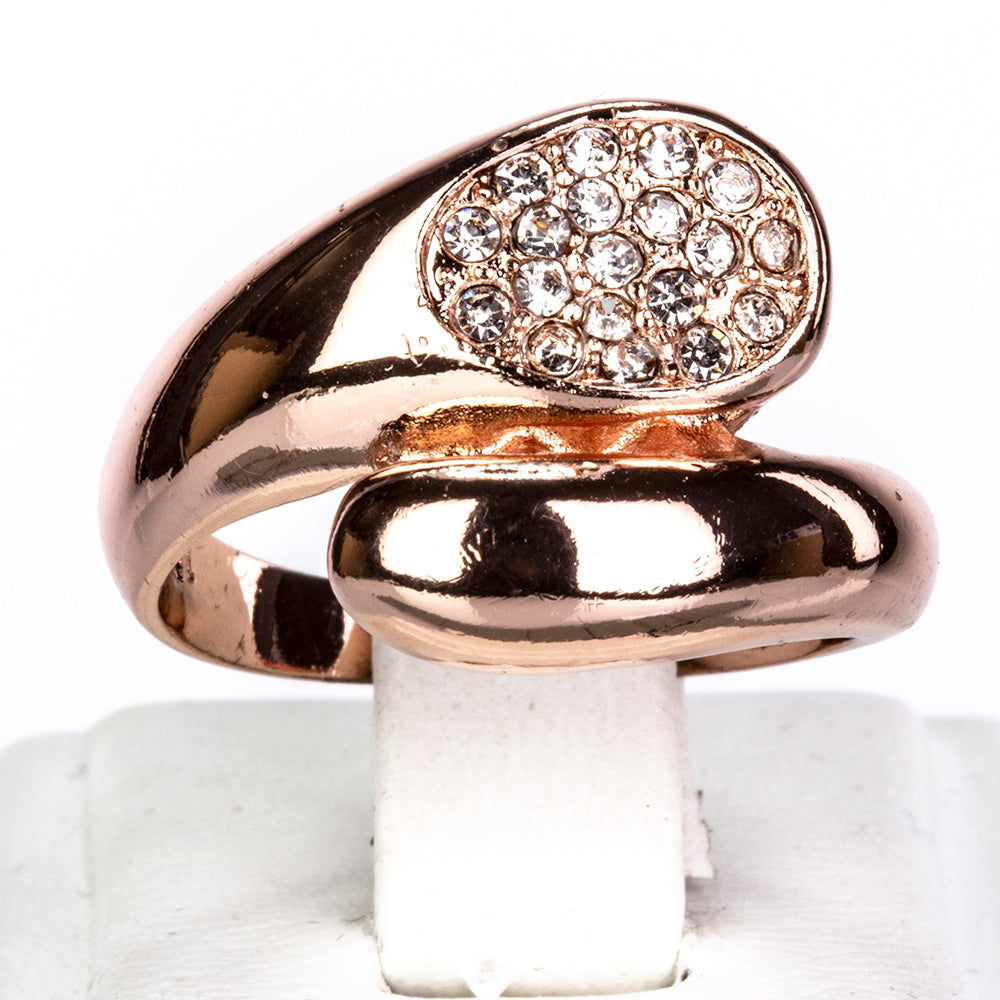 Pozlátené Zliatinové Sada s Bielym Emporia® Krištáľom ( Náhrdelník+Náušnice+Prsteň ) 6 