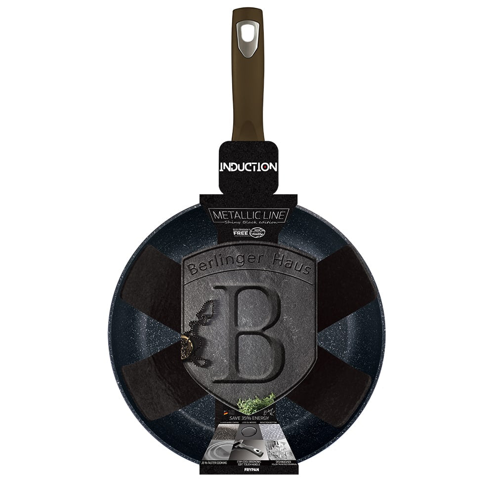 Fritovacia panvica Berlinger Haus Metallic Line Shiny Black Edition, 20 cm, chránič zadarmo 4 