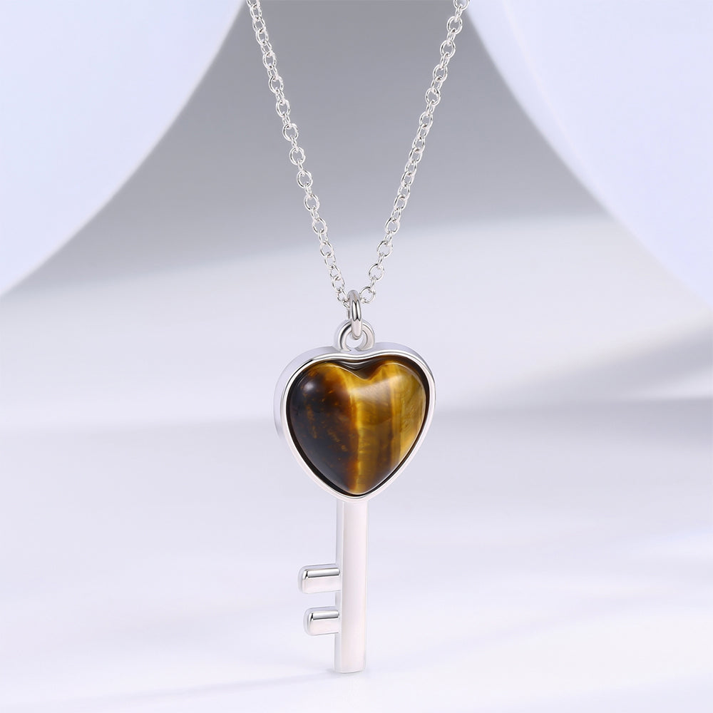 Pozlátený Zliatinový Náhrdelník s Hnedým Emporia® Krištáľom 1 