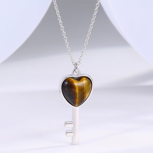 Pozlátený Zliatinový Náhrdelník s Hnedým Emporia® Krištáľom