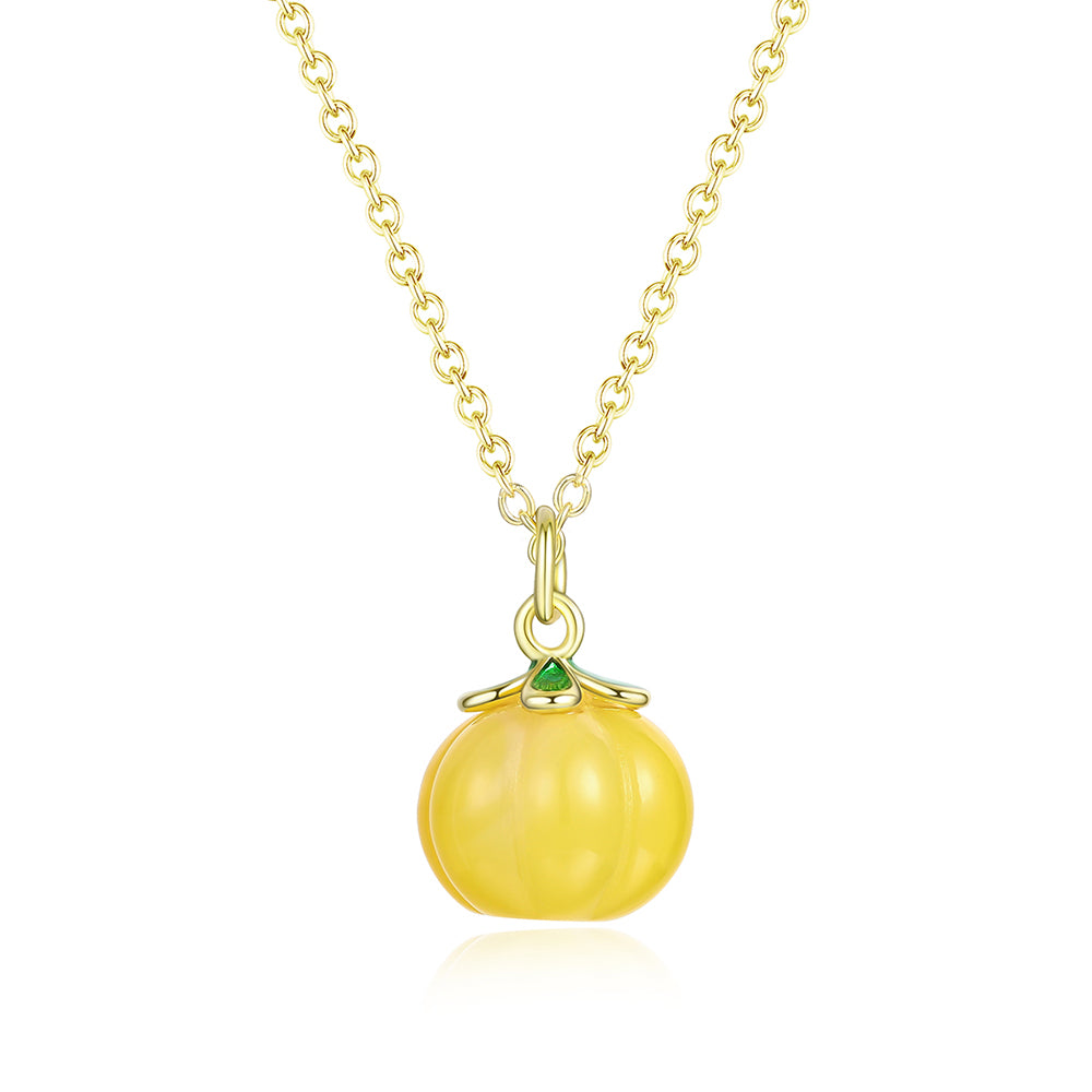 Pozlátený Zliatinový Náhrdelník s so Žltým Emporia® Krištáľom