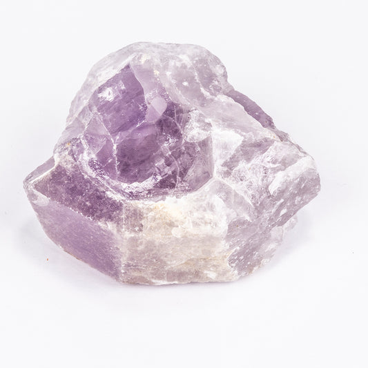 Amethyst Incense Stick Holder: Handcrafted from Natural Raw Amethyst (3–5 cm).