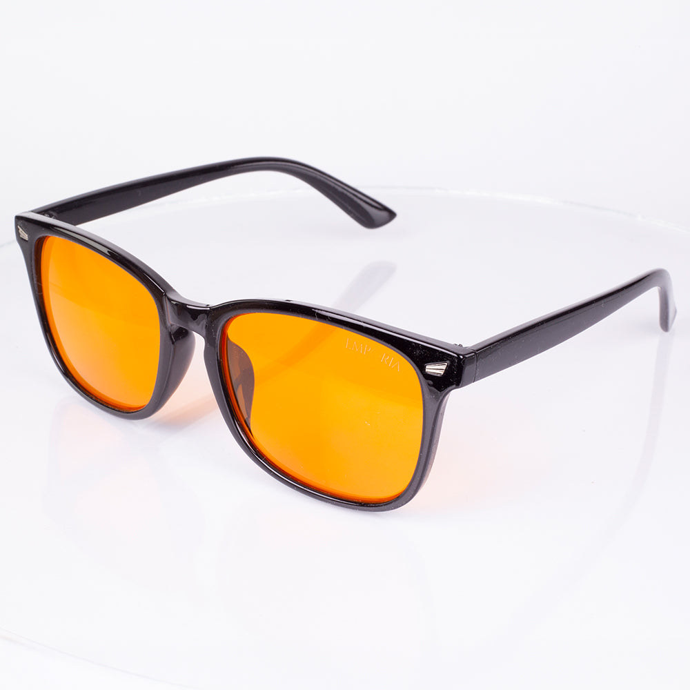 EMPORIA bluelight blocking glasses, orange lens, black frame