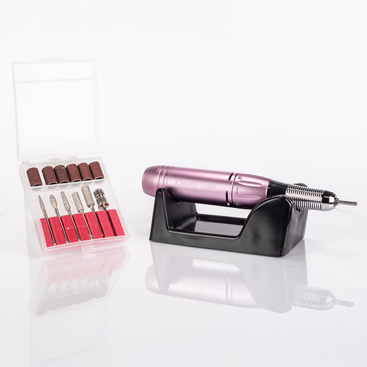 Profesionálny pilník na nechty Emporia Beauty Nail s vymeniteľnými hlavicami – ružový