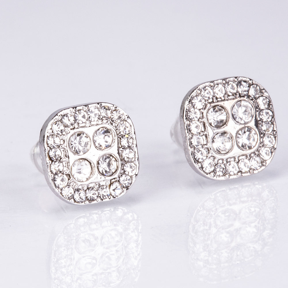 5dielna sada šperkov Emporia prémiovej kvality v striebornej farbe v exkluzívnej darčekovej krabičke s imitáciou kože (s hodinkami, náramkom, náhrdelníkom, náušnicami a prsteňom, s bielym kryštálom Emporia)