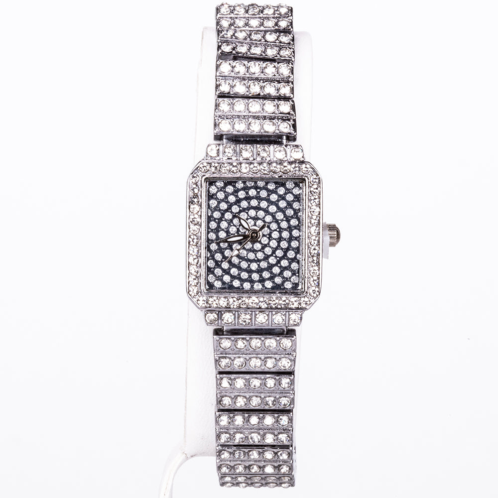 5dielna sada šperkov Emporia prémiovej kvality v striebornej farbe v exkluzívnej darčekovej krabičke s imitáciou kože (s hodinkami, náramkom, náhrdelníkom, náušnicami a prsteňom, s bielym kryštálom Emporia) 9 