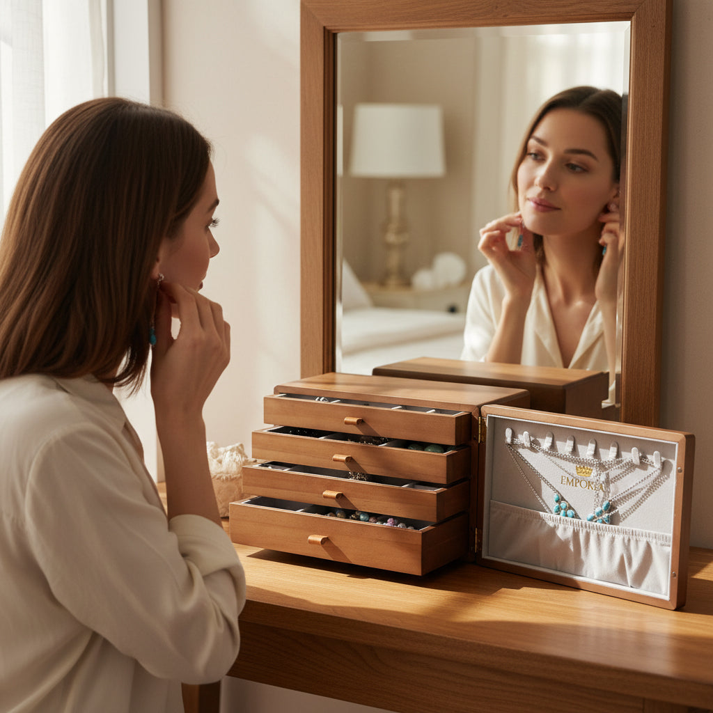 Mini truhla na šperky Emporia s viacerými zásuvkami 7 