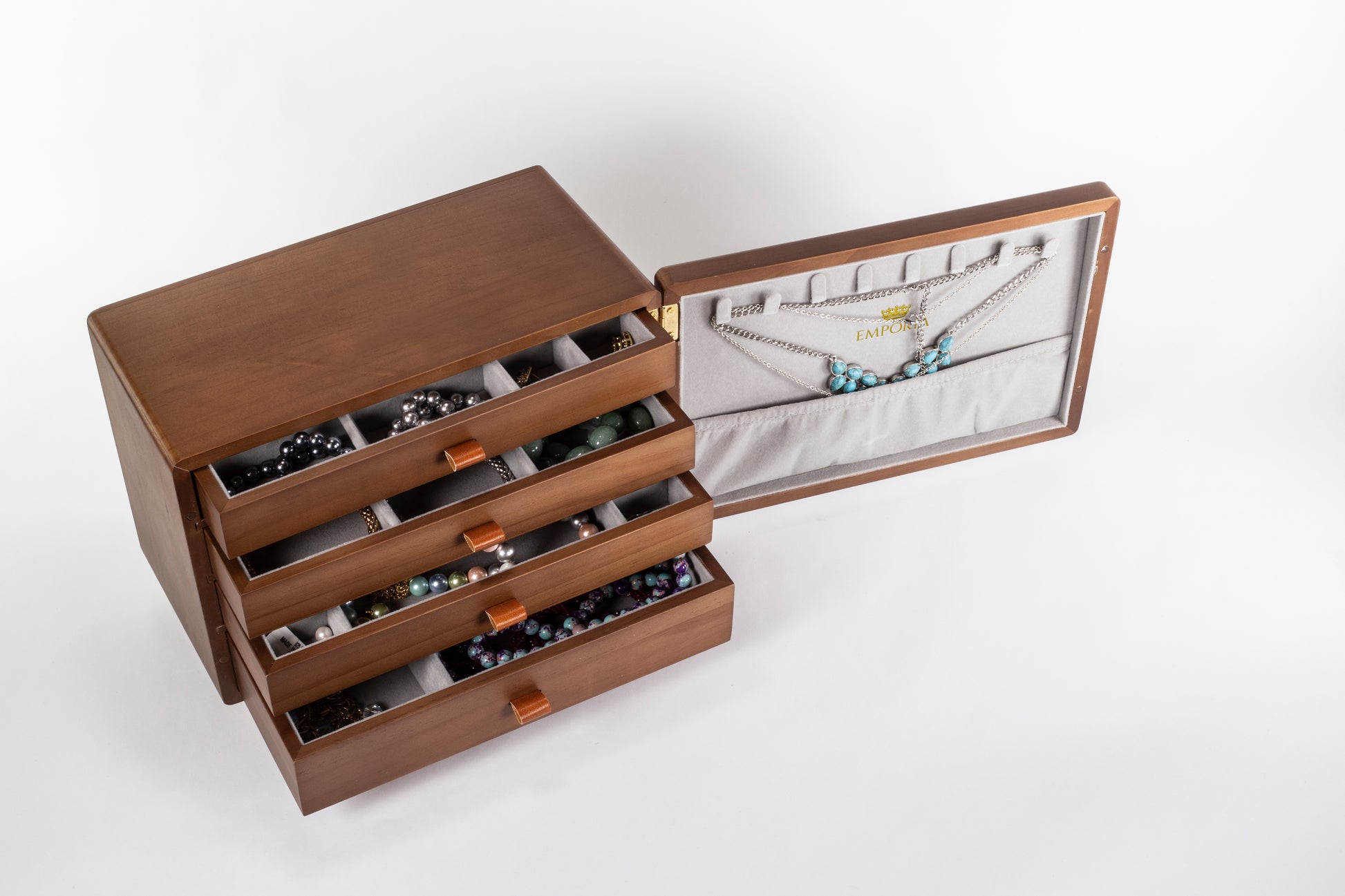 Mini truhla na šperky Emporia s viacerými zásuvkami 9 