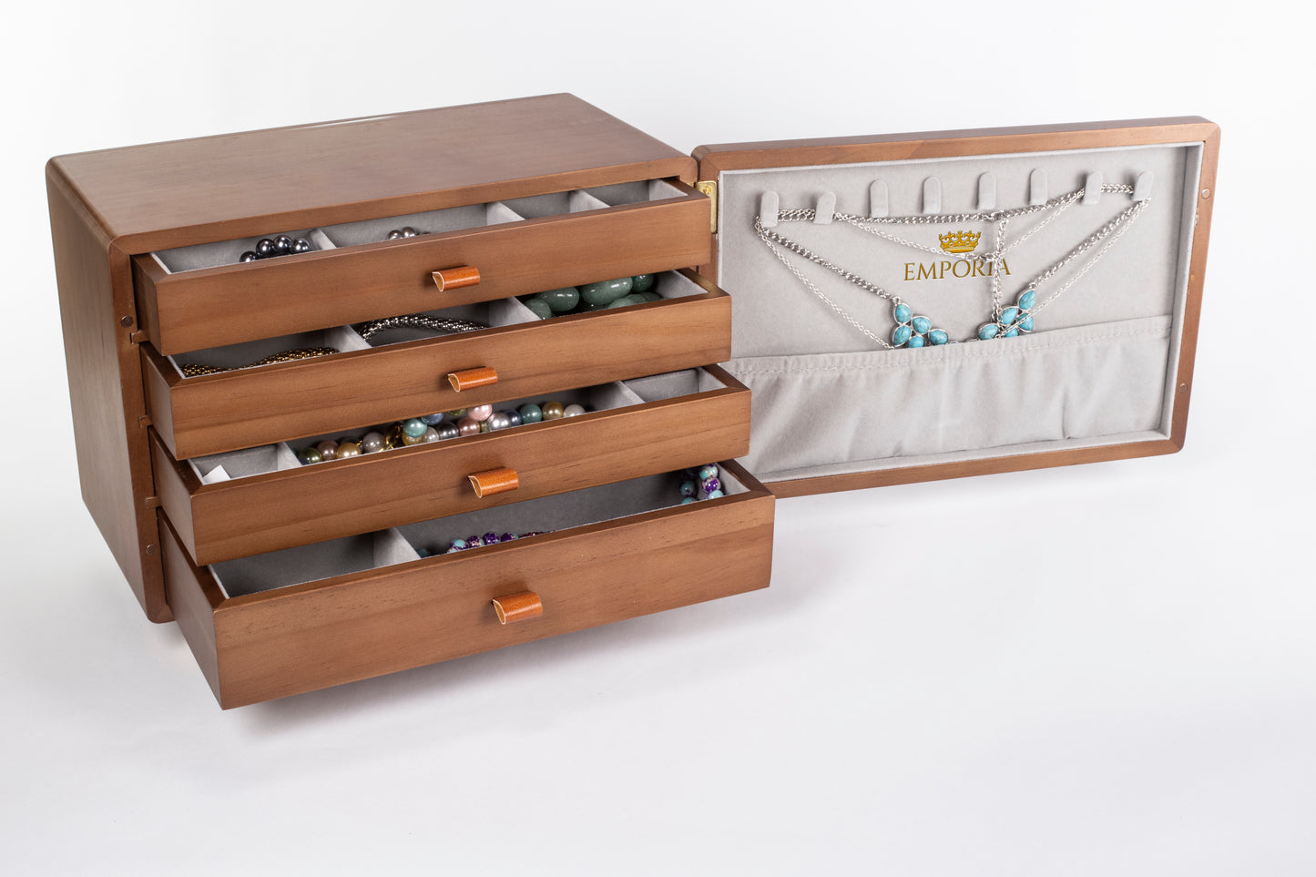 Mini truhla na šperky Emporia s viacerými zásuvkami