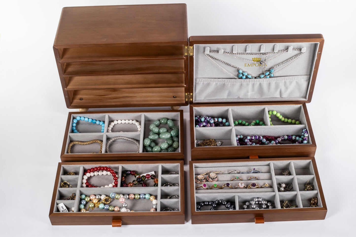 Mini truhla na šperky Emporia s viacerými zásuvkami