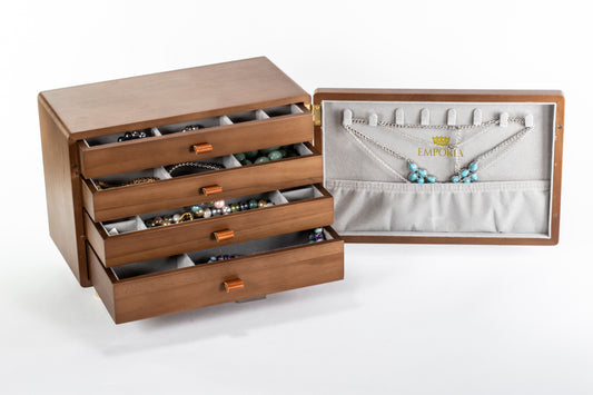 Mini truhla na šperky Emporia s viacerými zásuvkami