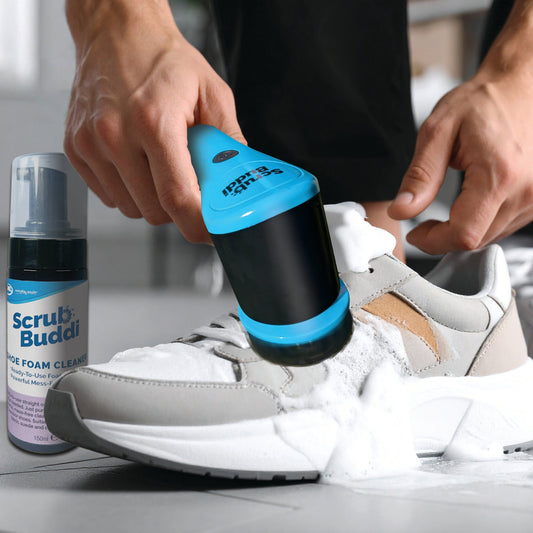 Elektrický čistič topánok Scrub Buddi s 3 vymeniteľnými hlavicami