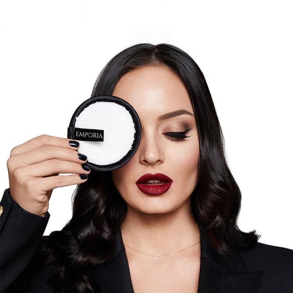 Umývateľné textilné tampóny na make-up a tvár s darčekovou čelenkou a taškou 1 