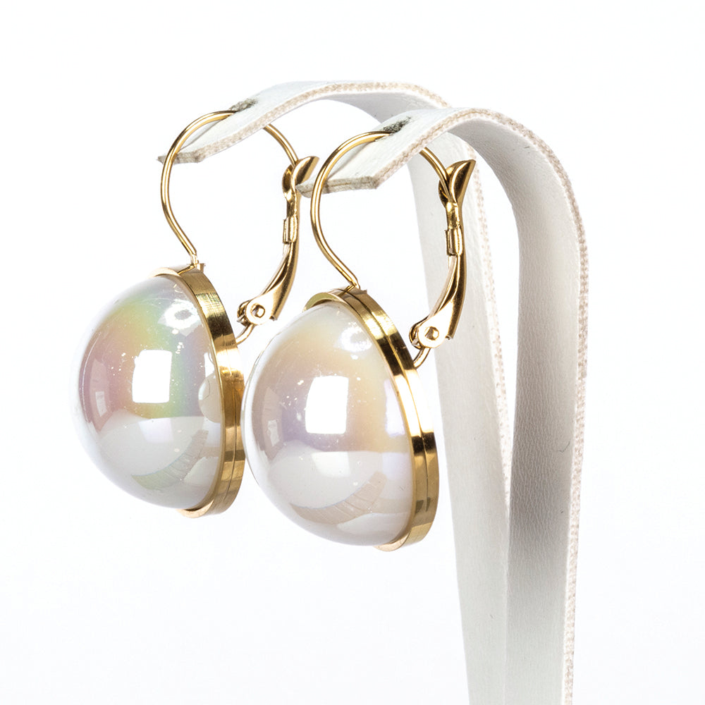 Pozlátené Zliatinové Sada s Sklenená perla ( Náhrdelník+Náušnice ) 3 