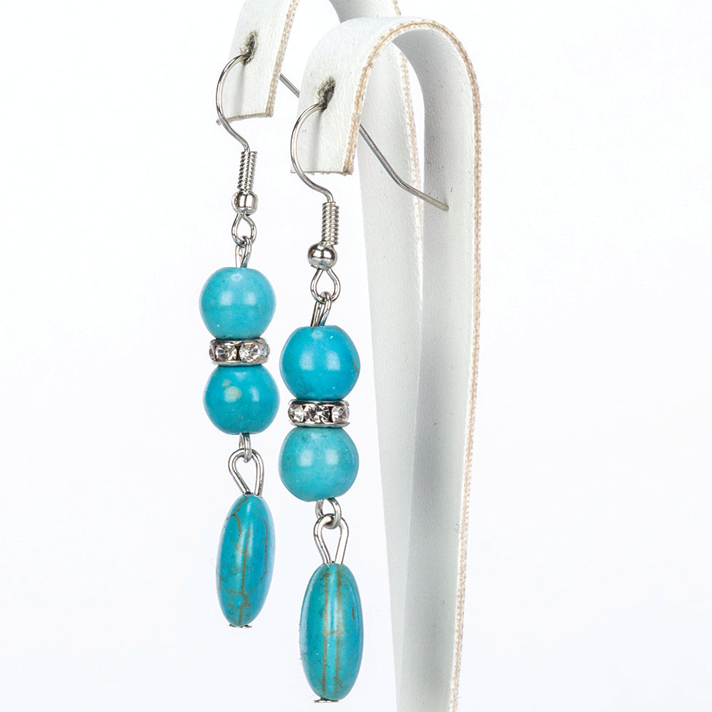 Pozlátené Zliatinové Sada s Tyrkysom ( Náhrdelník+Náušnice+Náramok ) 5 