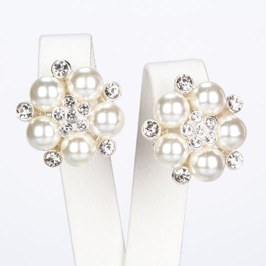 Pozlátené Zliatinové Sada s Sklenená perla a Bielym Emporia® Krištáľom