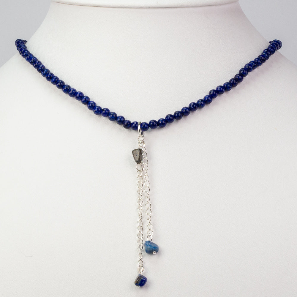 Strieborný Náhrdelník s Lapisom Lazuli 1 