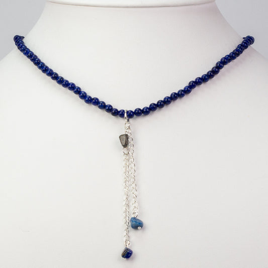 Strieborný Náhrdelník s Lapisom Lazuli