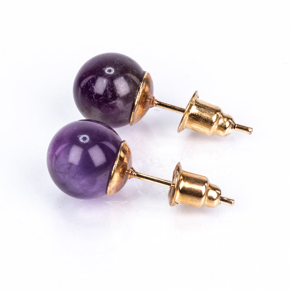 Pozlátené Zliatinové Sada s Červeným Achátom a Ametystom ( Náhrdelník+Náušnice+Náramok ) 2 