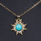 Pozlátený Zliatinový Náhrdelník s Tyrkysom