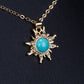Pozlátený Zliatinový Náhrdelník s Tyrkysom