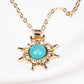 Pozlátený Zliatinový Náhrdelník s Tyrkysom