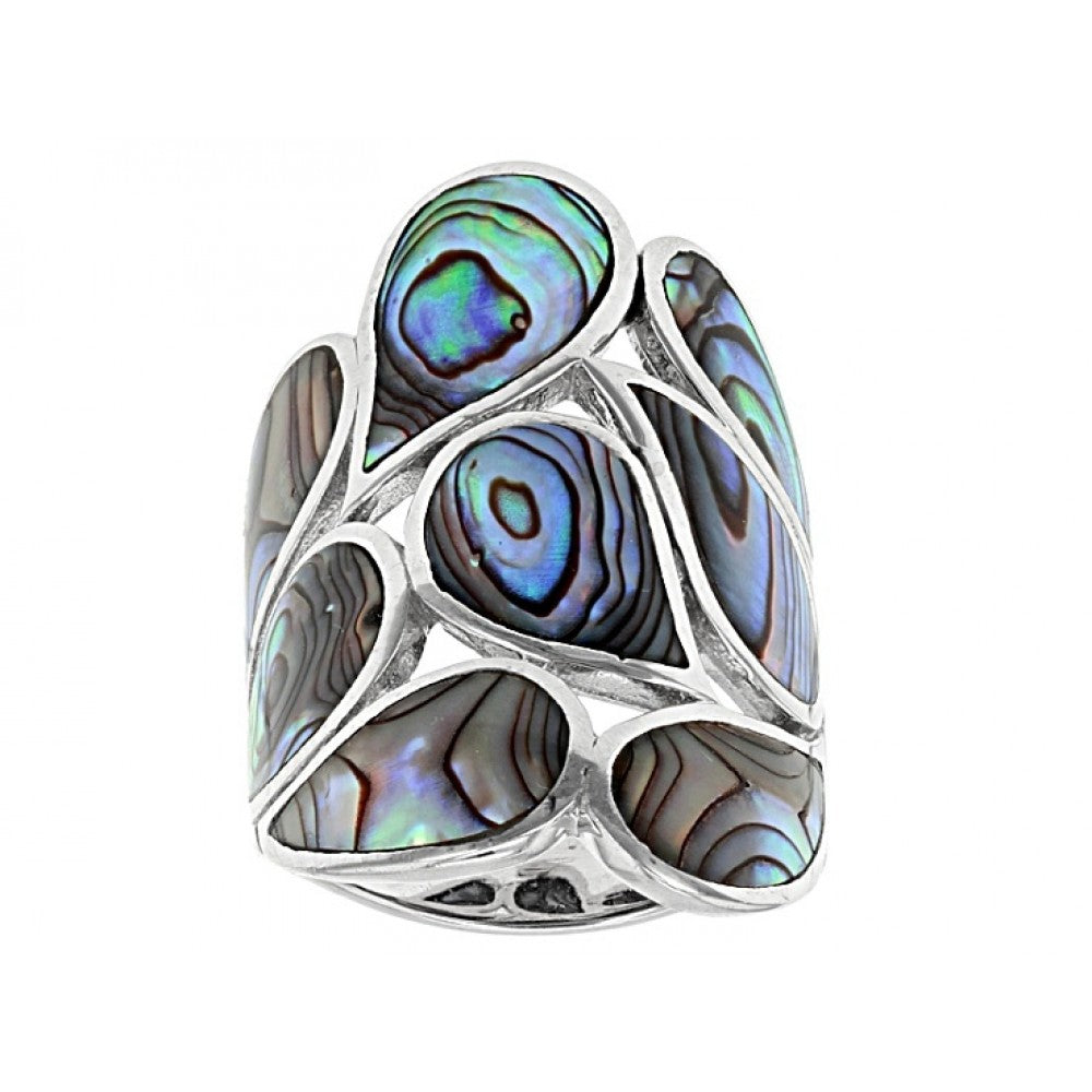 Strieborný Prsteň s Mušľou Abalone 1 