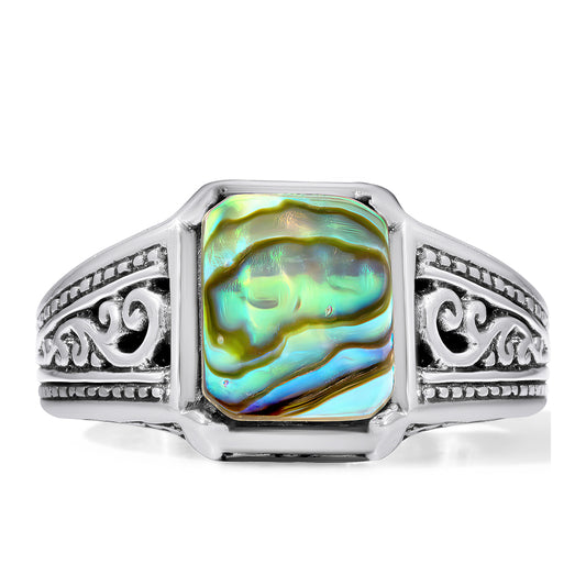 Strieborný Prsteň s Mušľou Abalone