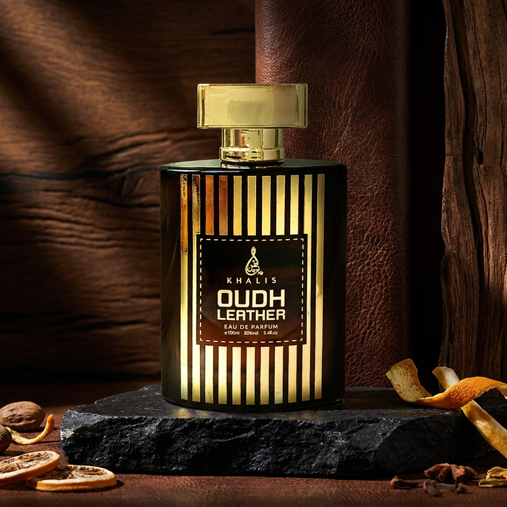 100 ml Eau de Perfume Oriental OUDH LEATHER INTENSE (TOP: BERGAMOT, GRAPEFRUIT; MIDDLE: CARAWAY, CANDIED FRUITS, CITRUS; BASE: PATCHOULI, VETIVER, LEATHER) 4 