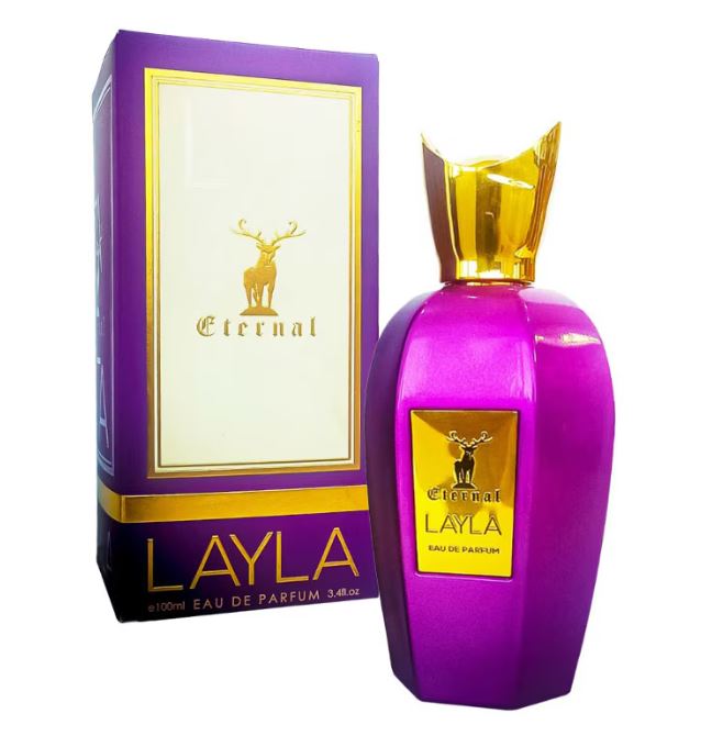 100 ml Eau de Perfume Oriental LAYLA (TOP: GREEN NOTES, FRUITY NOTES, JASMINE; MIDDLE: CEDARWOOD, PATCHOULI, CASHMERE, COUMARIN; BASE: WHITE MUSK, AMBER NOTES, TOBACCO, MUSKY NOTES, VANILLA) 2 