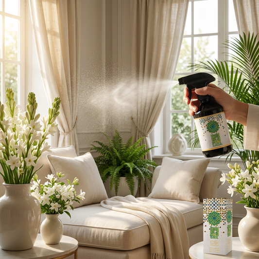 Laya bytový parfum v spreji 500 ml – kvetinovo-drevitá vôňa