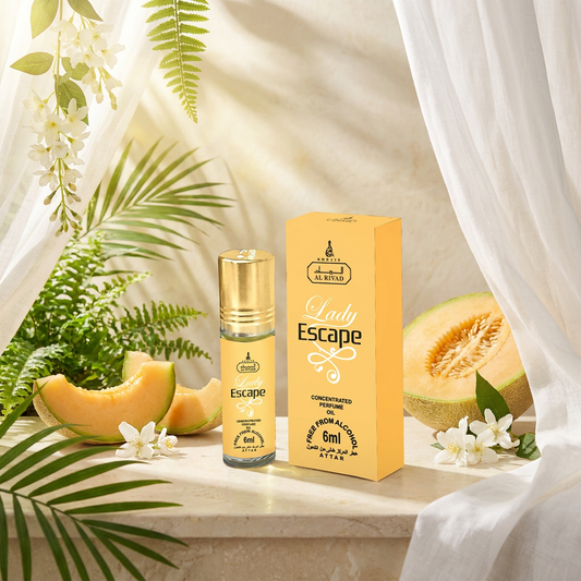 Lady Escape Al Riyad roll-on parfumový olej 6 ml – ovocno-kvetinová vôňa pre ženy